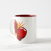 Cartoon-Verpacken-Handschuhe Zweifarbige Tasse (Vorderseite Links)