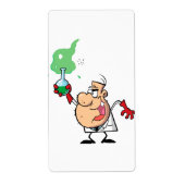 Cartoon verrückter Wissenschaftler mit Tränen (Vorne)