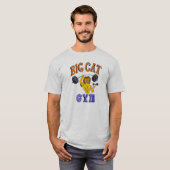 Cartoon-Version von Big Cat Gym Lion T-Shirt (Vorne ganz)