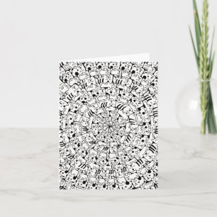 Cartoon Viele Katzen Mandala-Kunst-Design gefaltet