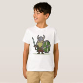 Cartoon Viking Zeichnend Shirt für Kinder (Vorne ganz)