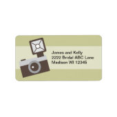 Cartoon Vintag Camera Adressaufkleber (Vorne)