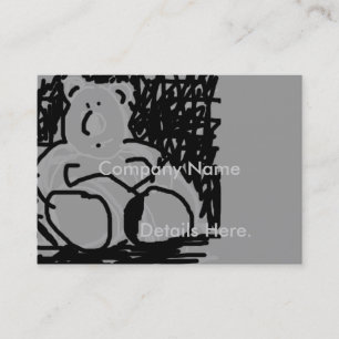 Cartoon-Vintage Bärn-Mitteilungs-Karte Visitenkarte