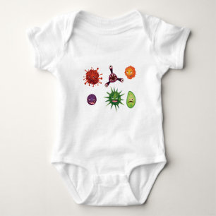 Cartoon-Viren Baby Strampler