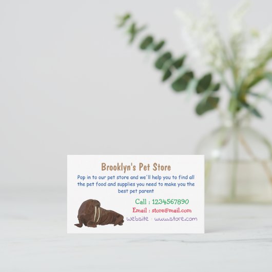 Cartoon Visitenkarte (Stehend Vorderseite)