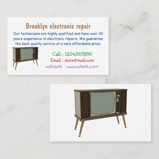 Cartoon Visitenkarte (Vorne/Hinten)