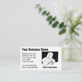 Cartoon-Visitenkarte für die Stahlherstellung Visitenkarte (Stehend Vorderseite)