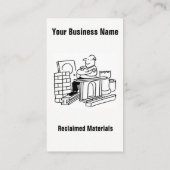 Cartoon-Visitenkarte für recycelte Materialien Visitenkarte (Rückseite)