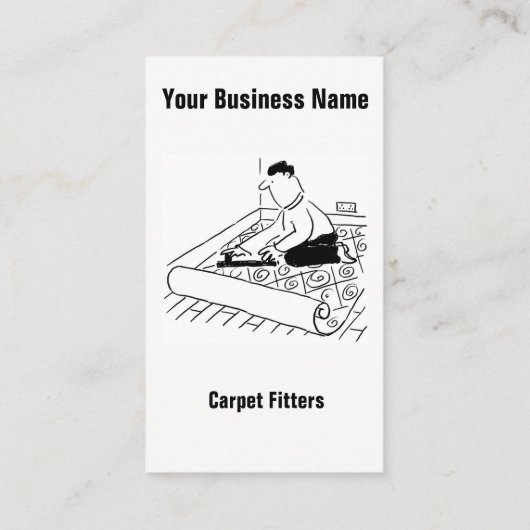 Cartoon-Visitenkarte für Teppichgeräte Visitenkarte (Rückseite)