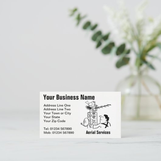 Cartoon-Visitenkarte Visitenkarte (Stehend Vorderseite)