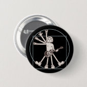 Cartoon Vitruvian Rocker Button (Vorne & Hinten)