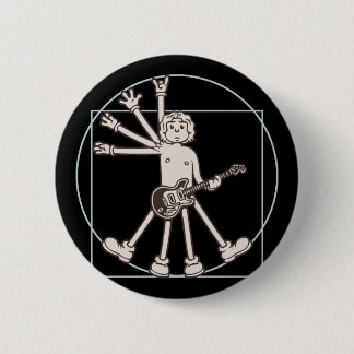 Cartoon Vitruvian Rocker Button