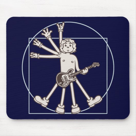 Cartoon Vitruvian Rocker Mousepad (Vorne)