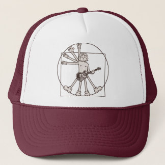 Cartoon Vitruvian Rocker Truckerkappe