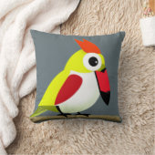 Cartoon-Vogel in hellen Farben Kissen (Decke)