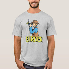 Cartoon Vogelbeobachter T-Shirt