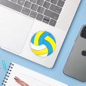 Cartoon Volleyball Ball Aufkleber (Laptop mit iPhone)
