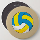 Cartoon Volleyball Ball Button (Vorne & Hinten)