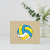 Cartoon Volleyball Ball Feiertagspostkarte (Stehend Vorderseite)