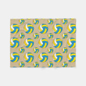 Cartoon Volleyball Ball Fleecedecke (Vorderseite (Horizontal))