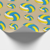 Cartoon Volleyball Ball Geschenkpapier (Ecke)