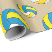 Cartoon Volleyball Ball Geschenkpapier (Rolleneckpunkt)