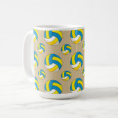 Cartoon Volleyball Ball Kaffeetasse (Vorderseite Links)