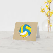 Cartoon Volleyball Ball Karte (Gelbe Blume)