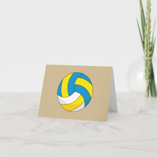 Cartoon Volleyball Ball Karte (Vorderseite)