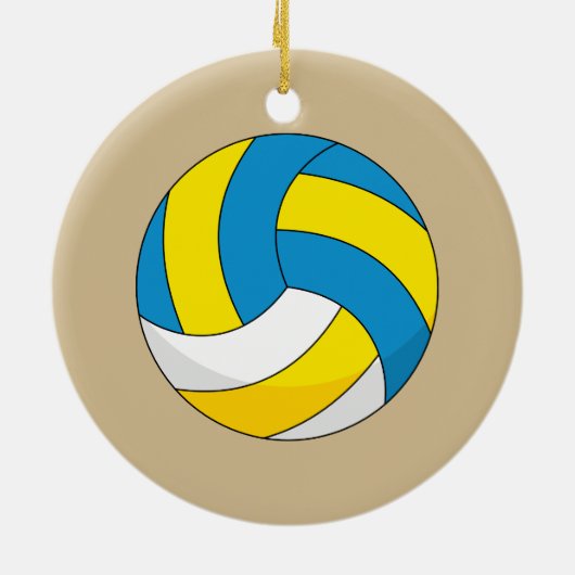 Cartoon Volleyball Ball Keramik Ornament (Hinten)