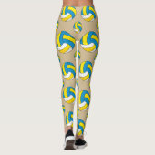 Cartoon Volleyball Ball Leggings (Rückseite)