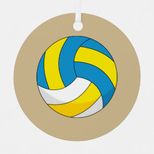 Cartoon Volleyball Ball Ornament Aus Metall