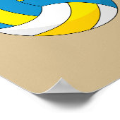 Cartoon Volleyball Ball Poster (Ecke)