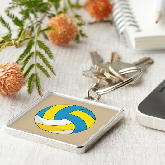 Cartoon Volleyball Ball Schlüsselanhänger (Seite)