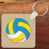 Cartoon Volleyball Ball Schlüsselanhänger (Rückseite)