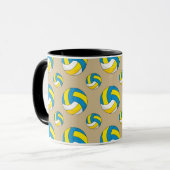 Cartoon Volleyball Ball Tasse (Vorderseite Links)
