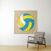 Cartoon Volleyball Ball Wandteppich (Beispiel (Horizontal))