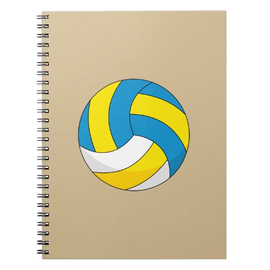 Cartoon-Volleyball Notizblock (Vorderseite)