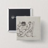 Cartoon von (1834-96) Lesepoesie Williams Morris Button (Vorne & Hinten)