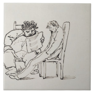Cartoon von (1834-96) Lesepoesie Williams Morris Fliese
