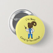 Cartoon von Bighorn-Schafen Button (Vorne & Hinten)