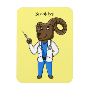 Cartoon von Bighorn-Schafen Magnet