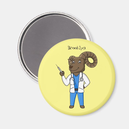 Cartoon von Bighorn-Schafen Magnet (Vorderseite/Rückseite)