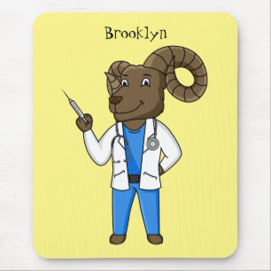 Cartoon von Bighorn-Schafen Mousepad