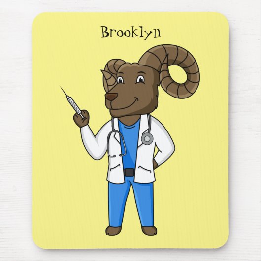 Cartoon von Bighorn-Schafen Mousepad (Vorne)