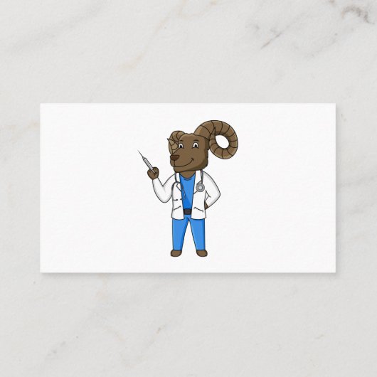 Cartoon von Bighorn-Schafen Visitenkarte (Rückseite)