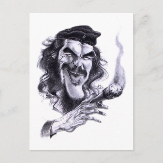 Cartoon von Che Guevara Postkarte (Vorderseite)