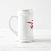 Cartoon von dreirädrigen Flugzeugen Bierglas (Links)