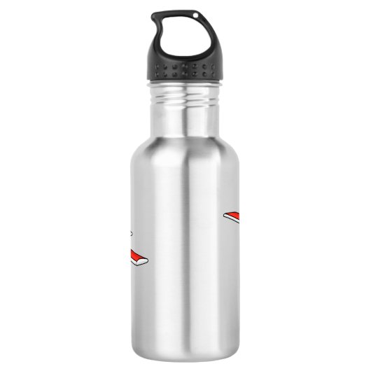 Cartoon von dreirädrigen Flugzeugen Edelstahlflasche (Rückseite)