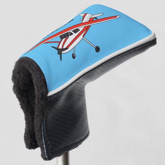 Cartoon von dreirädrigen Flugzeugen Golf Headcover (3/4 Vorderseite)